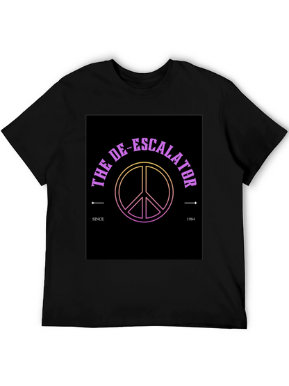 The De-Escalator Peace Sign Black T-Shirt