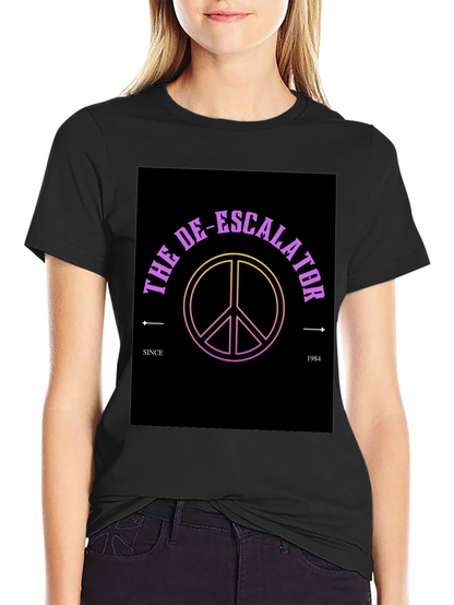 The De-Escalator Peace Sign Black T-Shirt