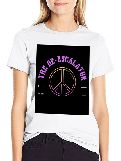 The De-Escalator Peace Sign Black T-Shirt