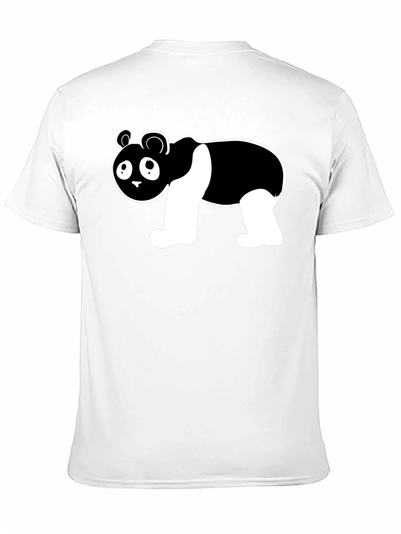 Cute Panda Bear Graphic Black T-Shirt