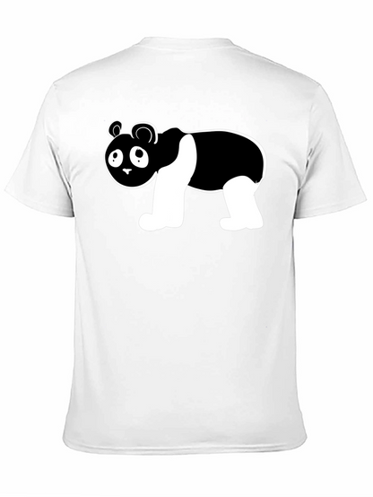 Cute Panda Bear Graphic Black T-Shirt