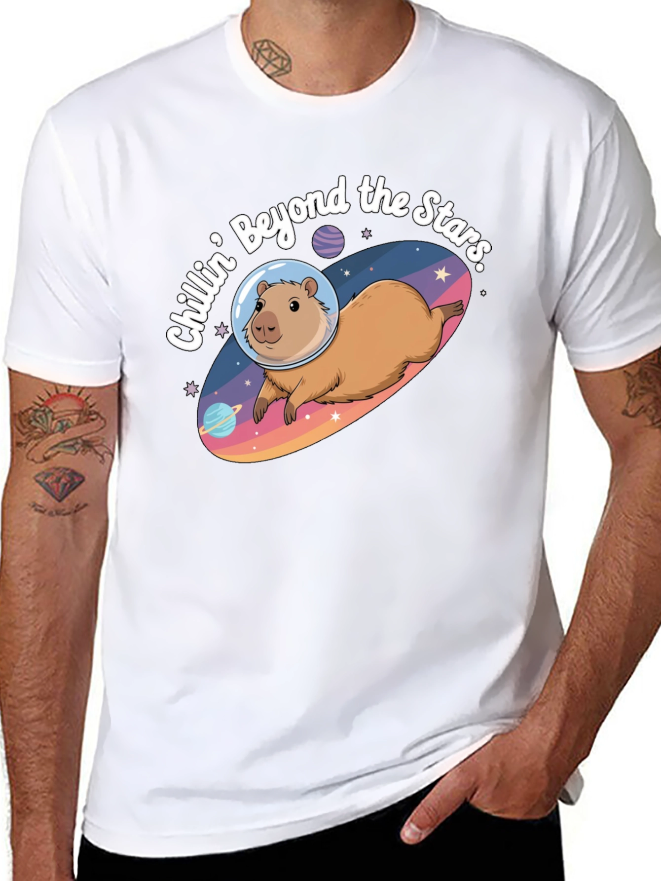 Chillin Beyond the Stars Graphic T-Shirt