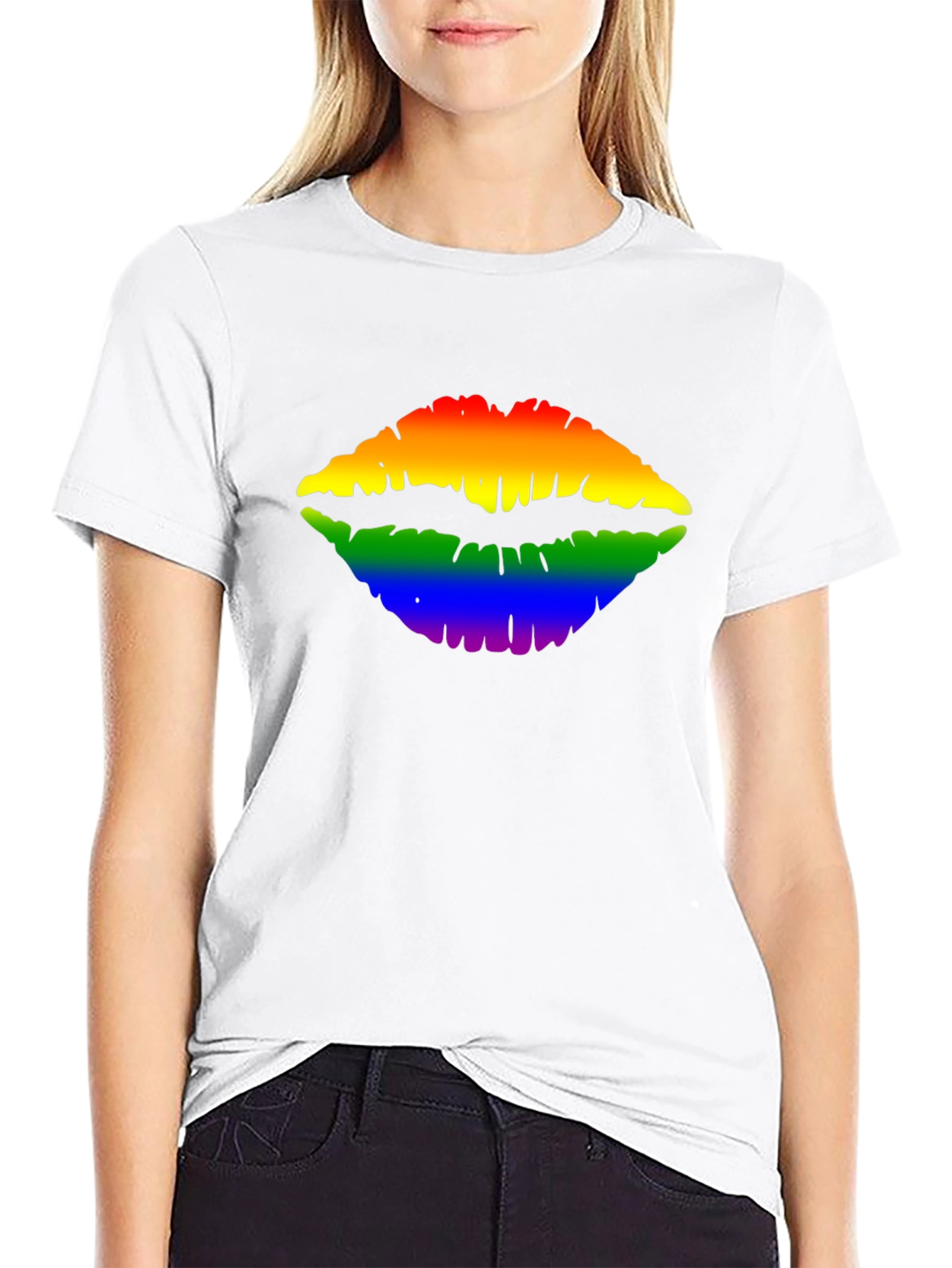 Rainbow Lips Graphic Tee - Pride Month