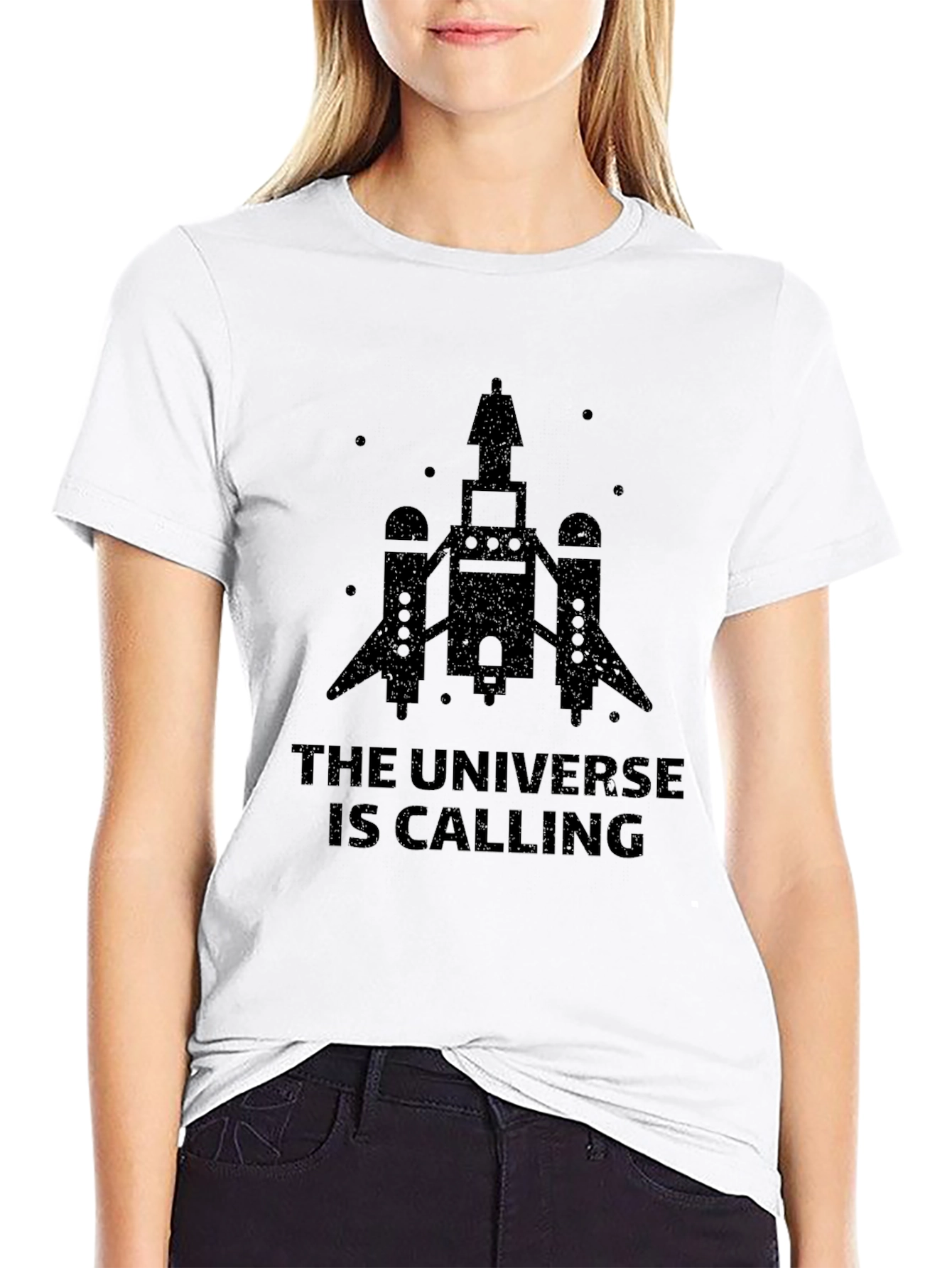 Universe Calling Graphic Tee - Black