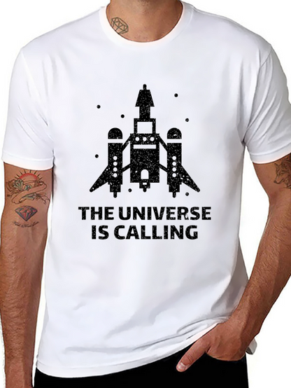 Universe Calling Graphic Tee - Black