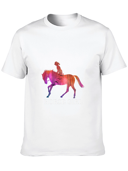 Horse Girl Graphic T-Shirt - Stylish Equestrian Design