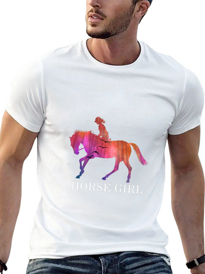 Horse Girl Graphic T-Shirt - Stylish Equestrian Design