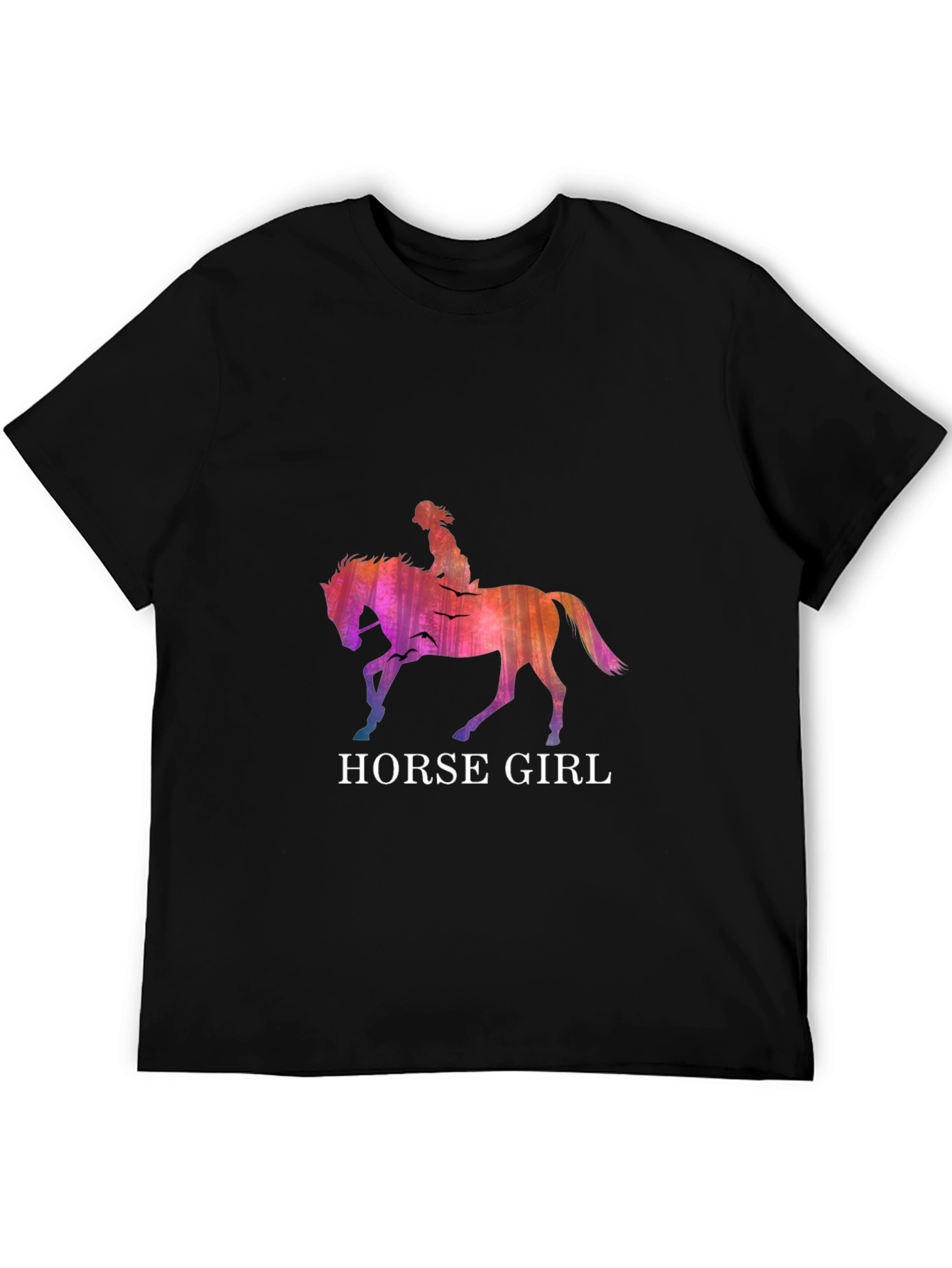 Horse Girl Graphic T-Shirt - Stylish Equestrian Design