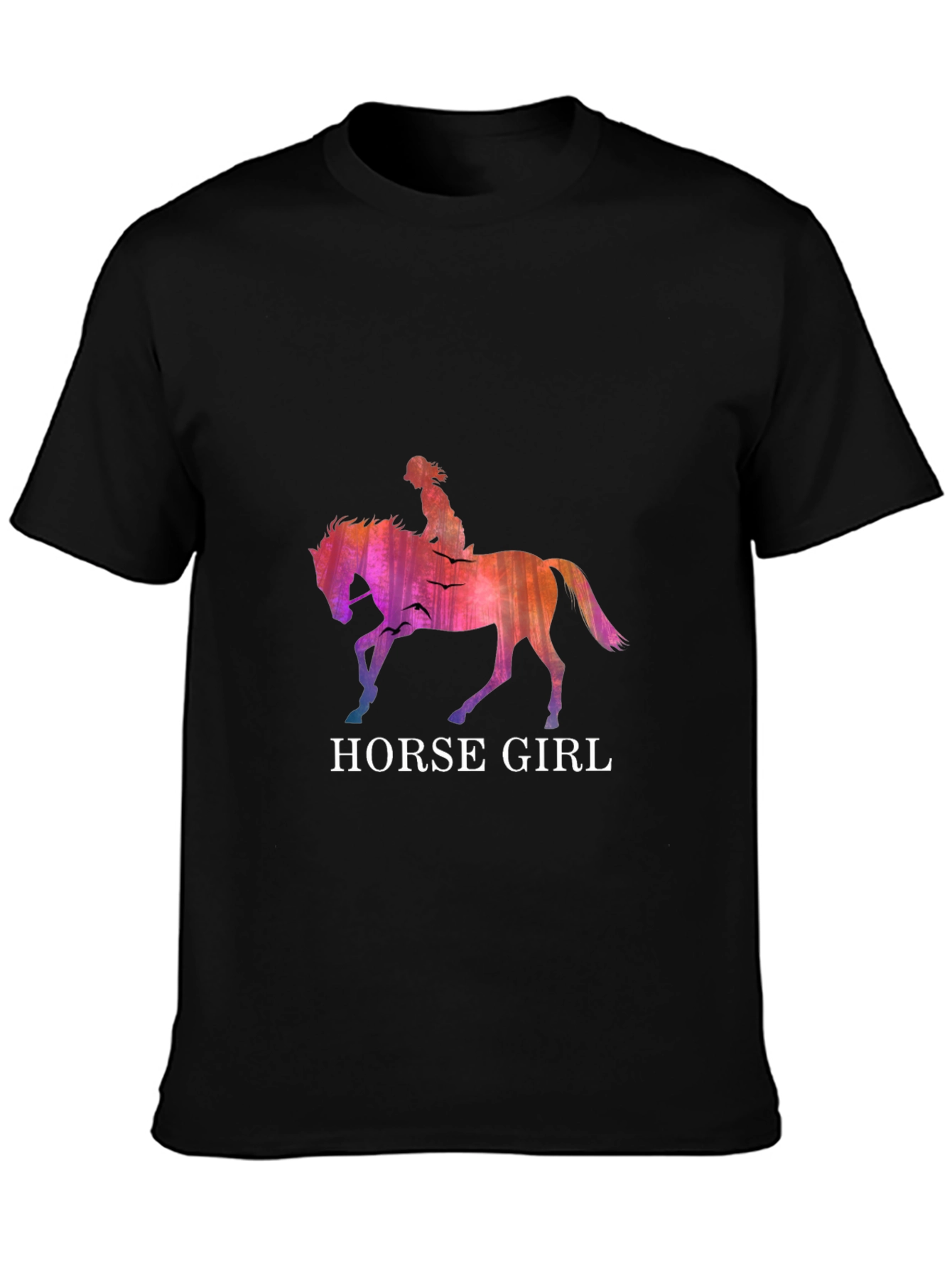Horse Girl Graphic T-Shirt - Stylish Equestrian Design
