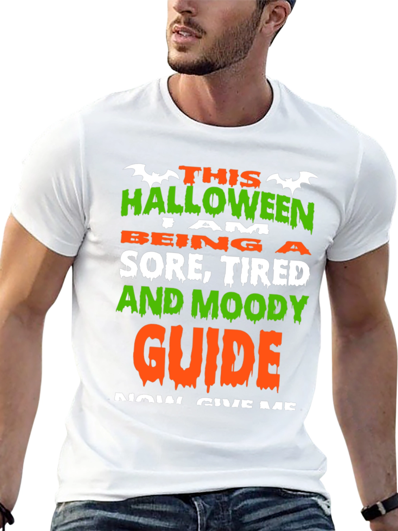 Halloween Sore Tired Moody Guide Funny T-Shirt