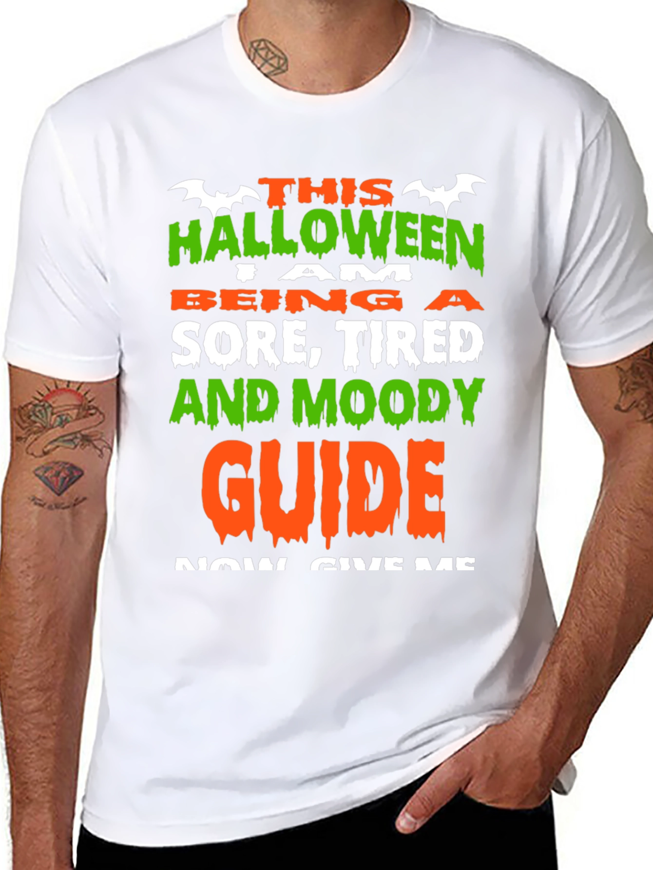 Halloween Sore Tired Moody Guide Funny T-Shirt