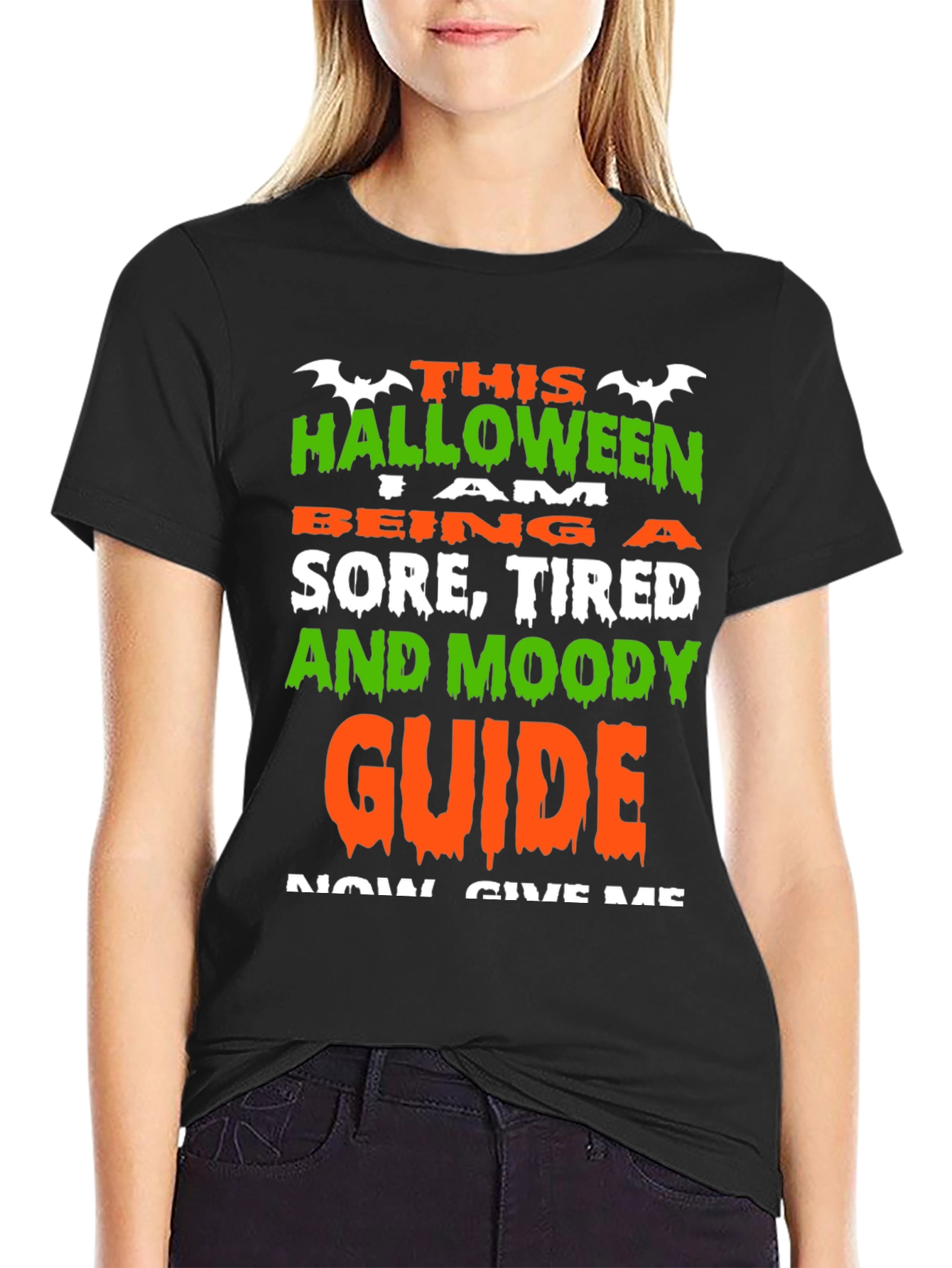 Halloween Sore Tired Moody Guide Funny T-Shirt