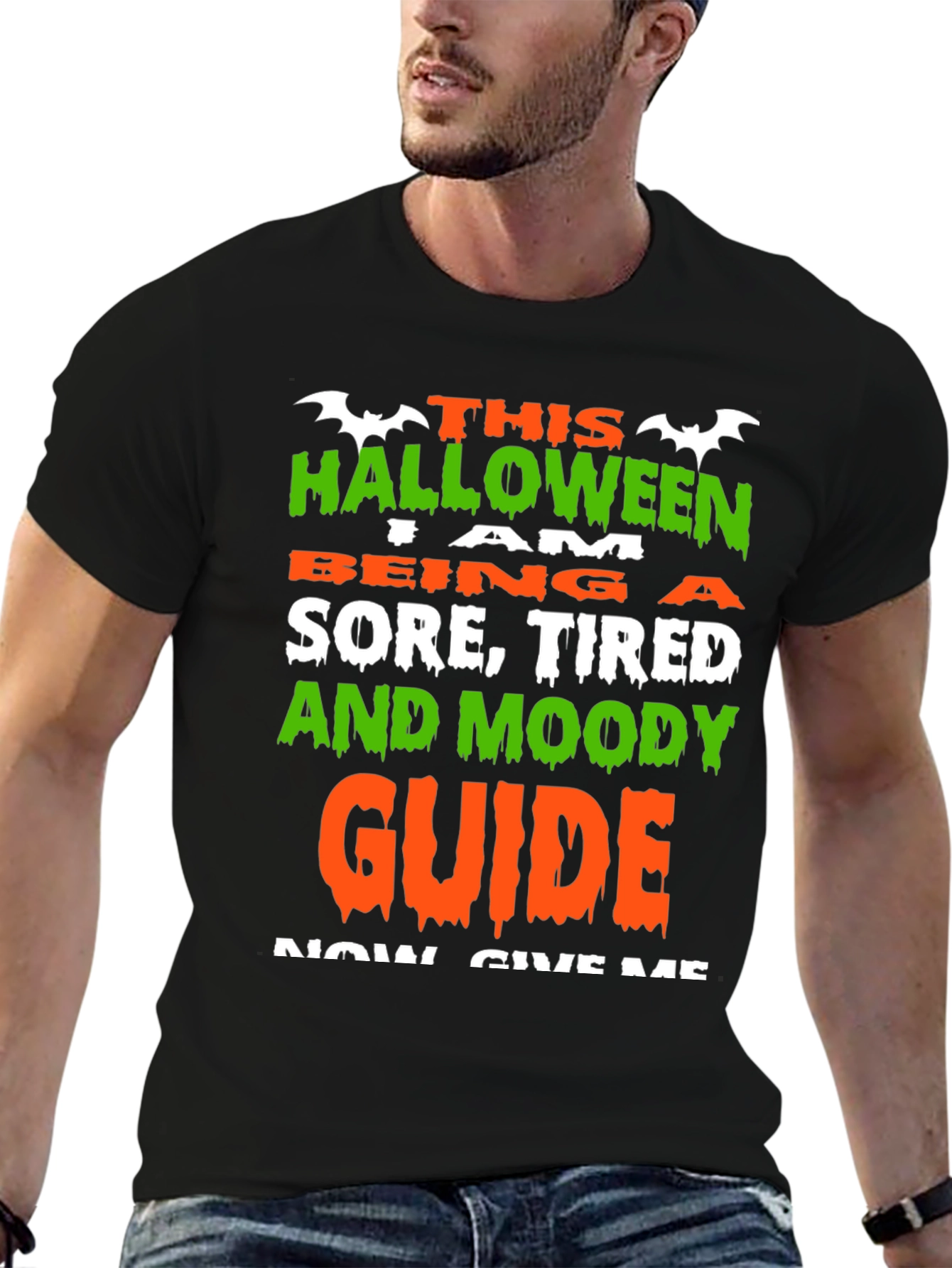 Halloween Sore Tired Moody Guide Funny T-Shirt