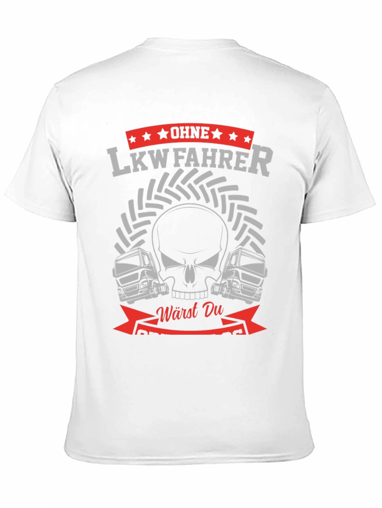 LKW Fahrer Skull Graphic T-Shirt