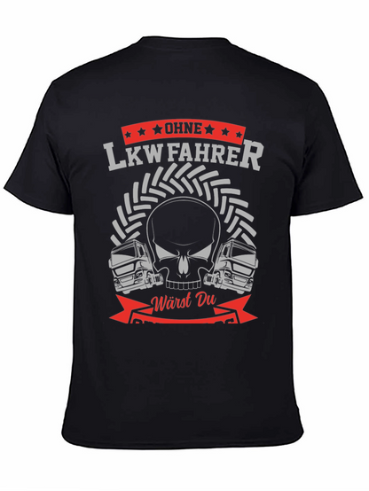LKW Fahrer Skull Graphic T-Shirt