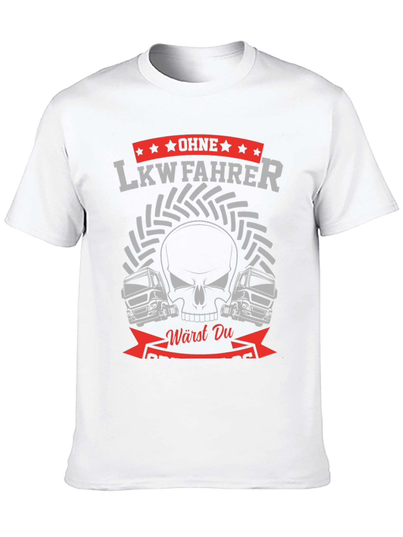 LKW Fahrer Skull Graphic T-Shirt