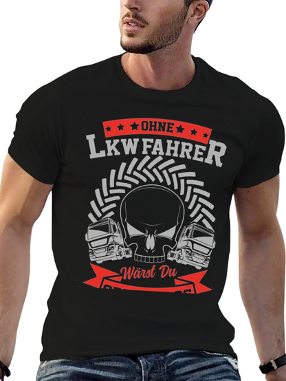 LKW Fahrer Skull Graphic T-Shirt