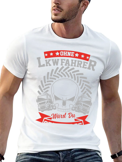 LKW Fahrer Skull Graphic T-Shirt