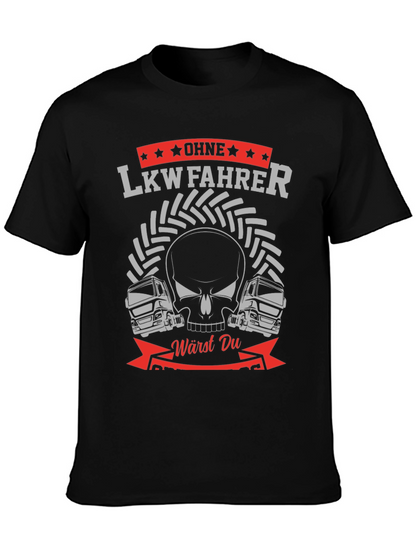 LKW Fahrer Skull Graphic T-Shirt