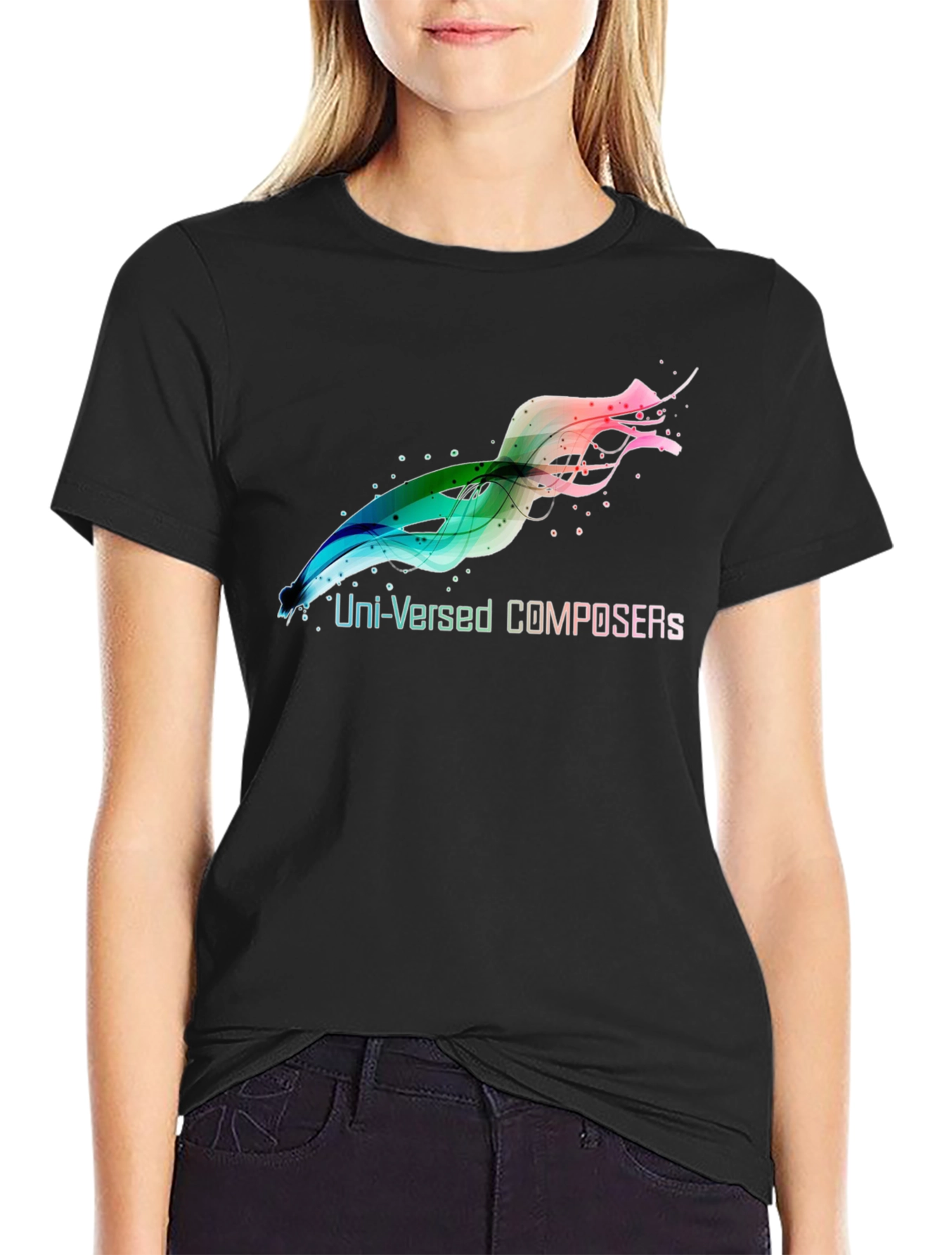 Uni-Versed Composers Graphic Black T-Shirt