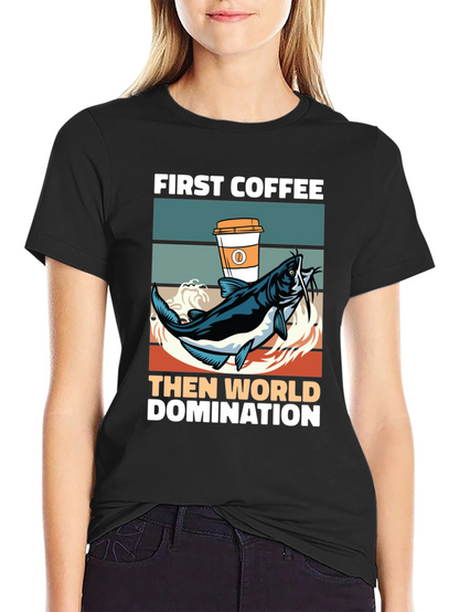 Funny Coffee and Fishing T-Shirt