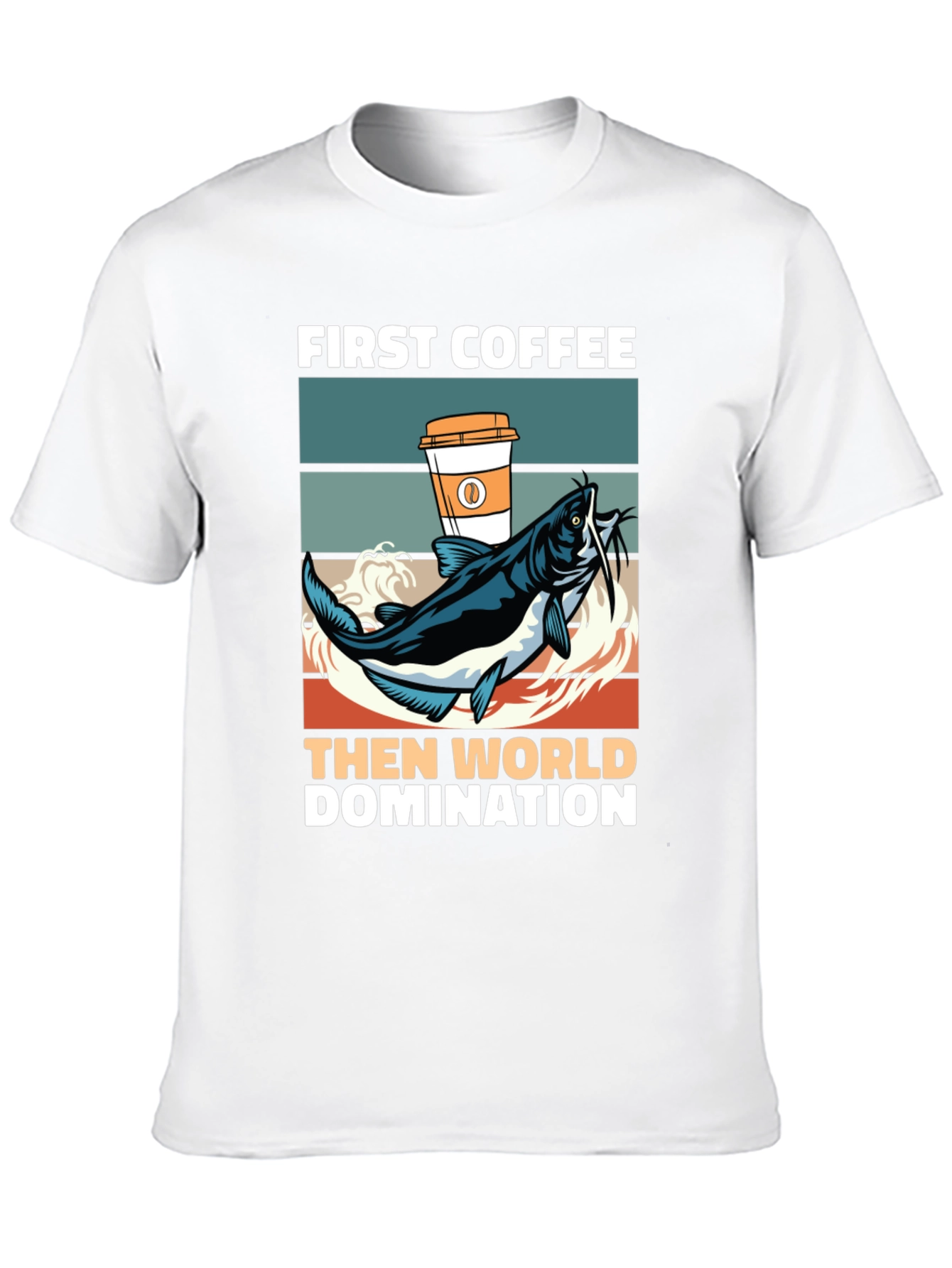 Funny Coffee and Fishing T-Shirt