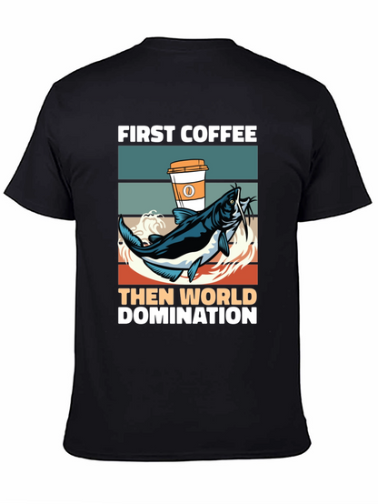 Funny Coffee and Fishing T-Shirt