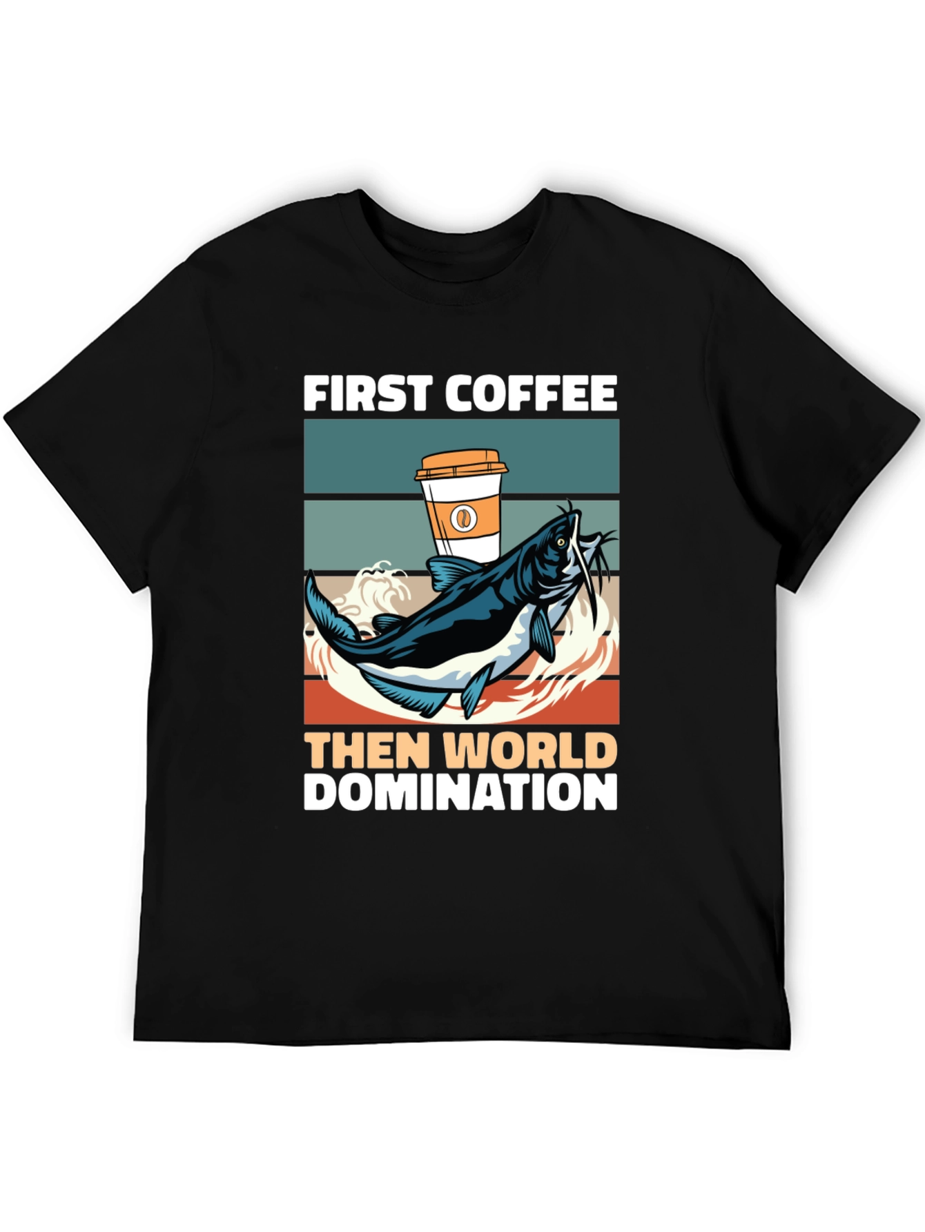 Funny Coffee and Fishing T-Shirt