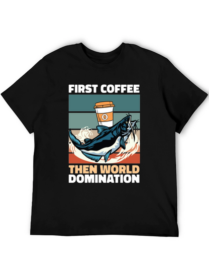 Funny Coffee and Fishing T-Shirt