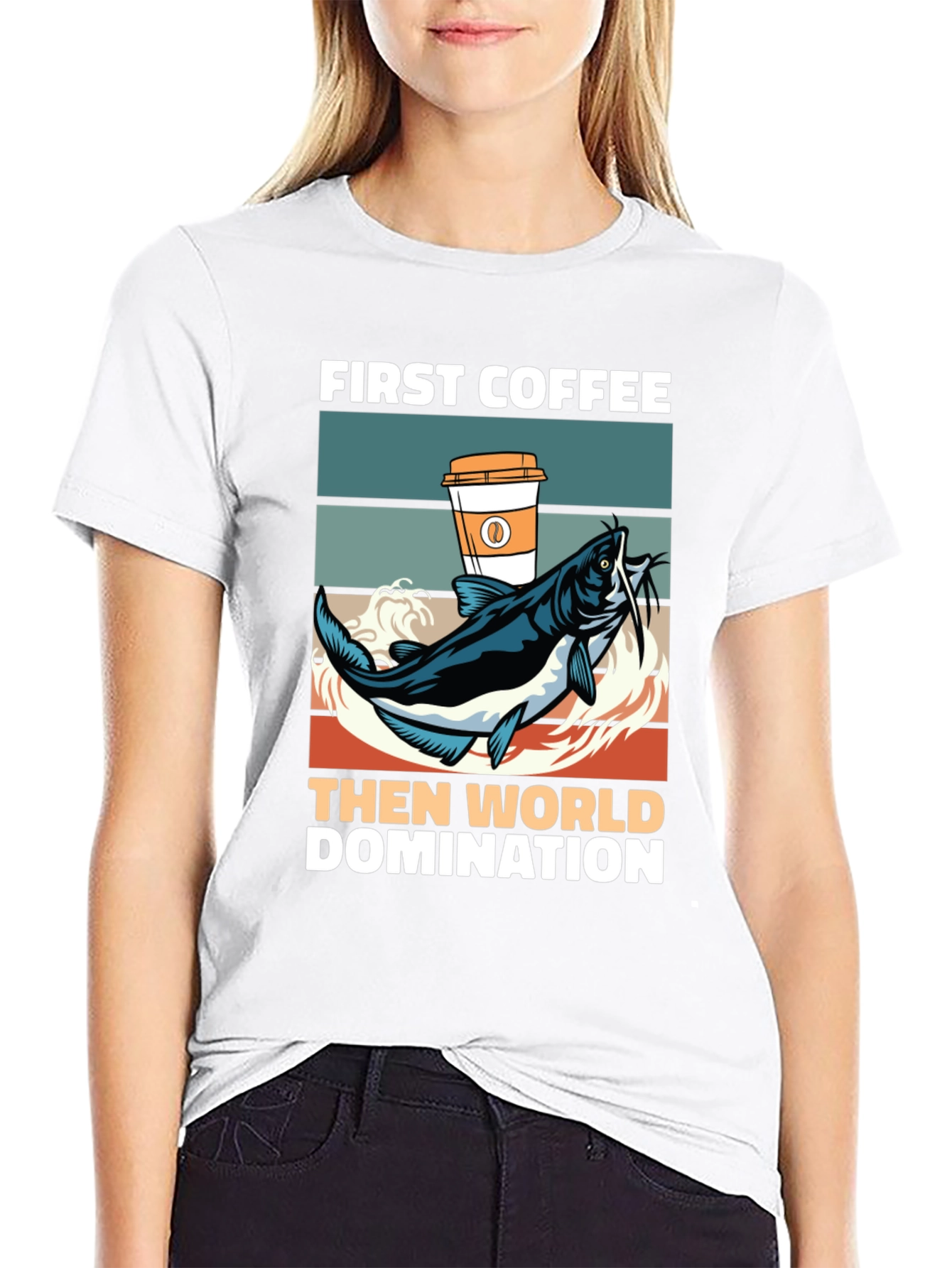 Funny Coffee and Fishing T-Shirt