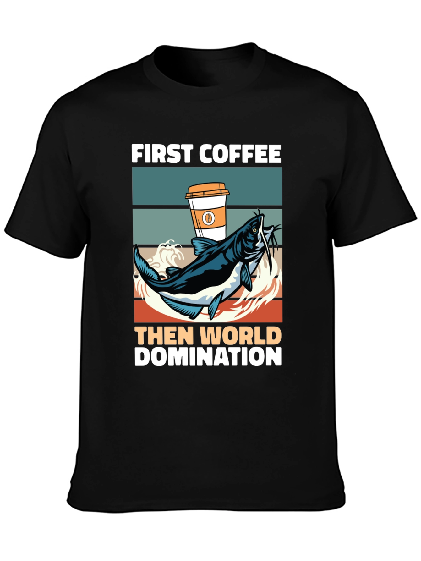 Funny Coffee and Fishing T-Shirt
