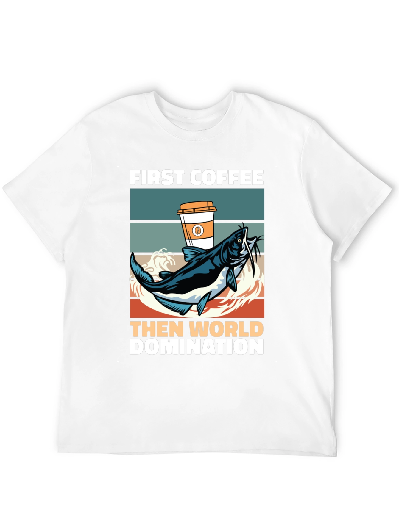 Funny Coffee and Fishing T-Shirt