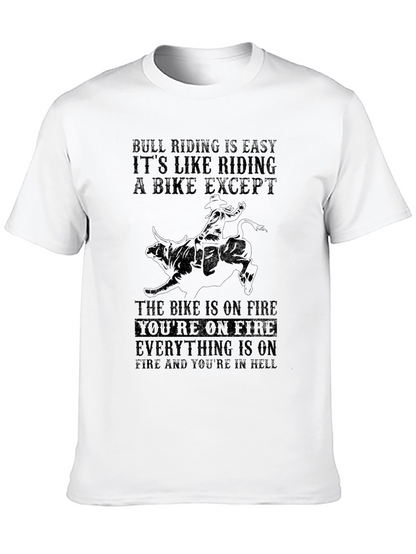 Bull Riding Is Easy T-Shirt - Black