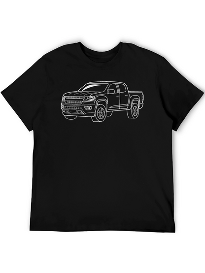 Truck Graphic T-Shirt - Black Crew Neck Tee