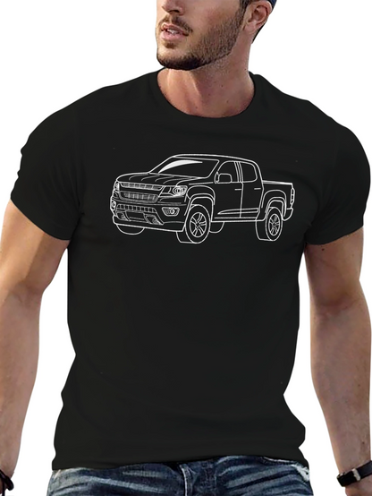 Truck Graphic T-Shirt - Black Crew Neck Tee