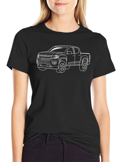 Truck Graphic T-Shirt - Black Crew Neck Tee