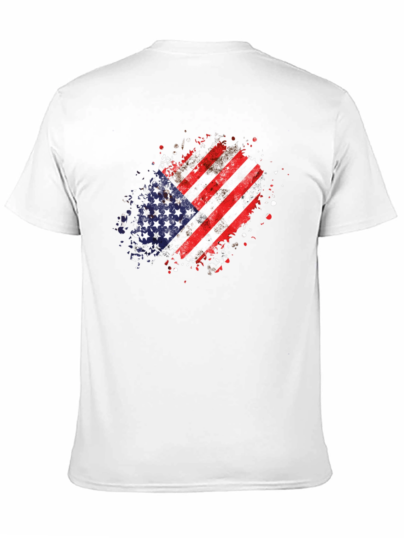 American Flag Splatter T-Shirt - Black