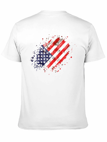 American Flag Splatter T-Shirt - Black