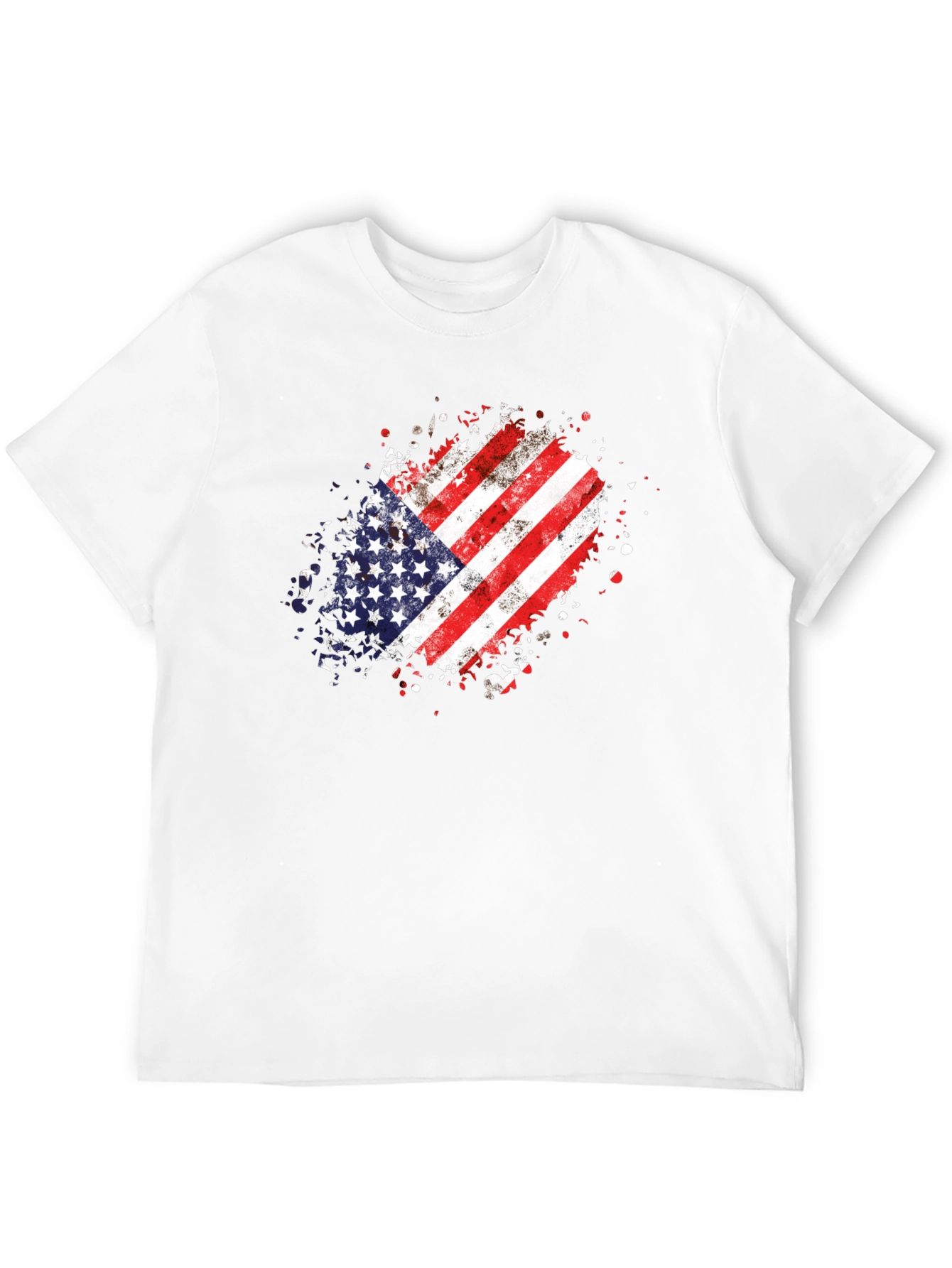 American Flag Splatter T-Shirt - Black