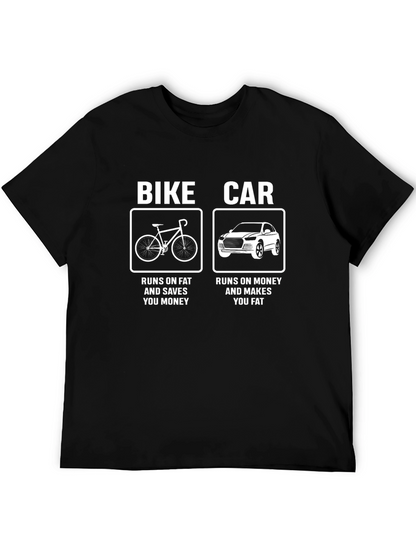Bike vs Car T-Shirt - Funny Graphic Tee