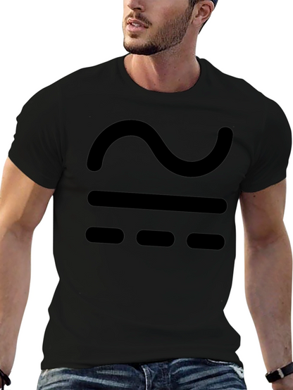 Black T-Shirt with Approximate Symbol