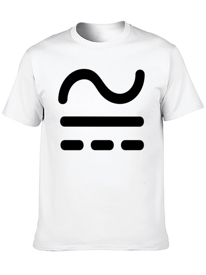Black T-Shirt with Approximate Symbol