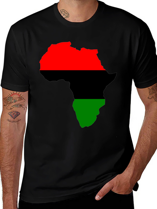 Africa Map T-Shirt - Pan-African Colors
