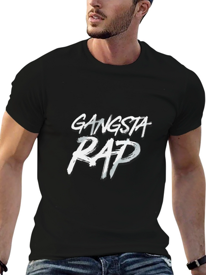 Gangsta Rap Graphic Black T-Shirt