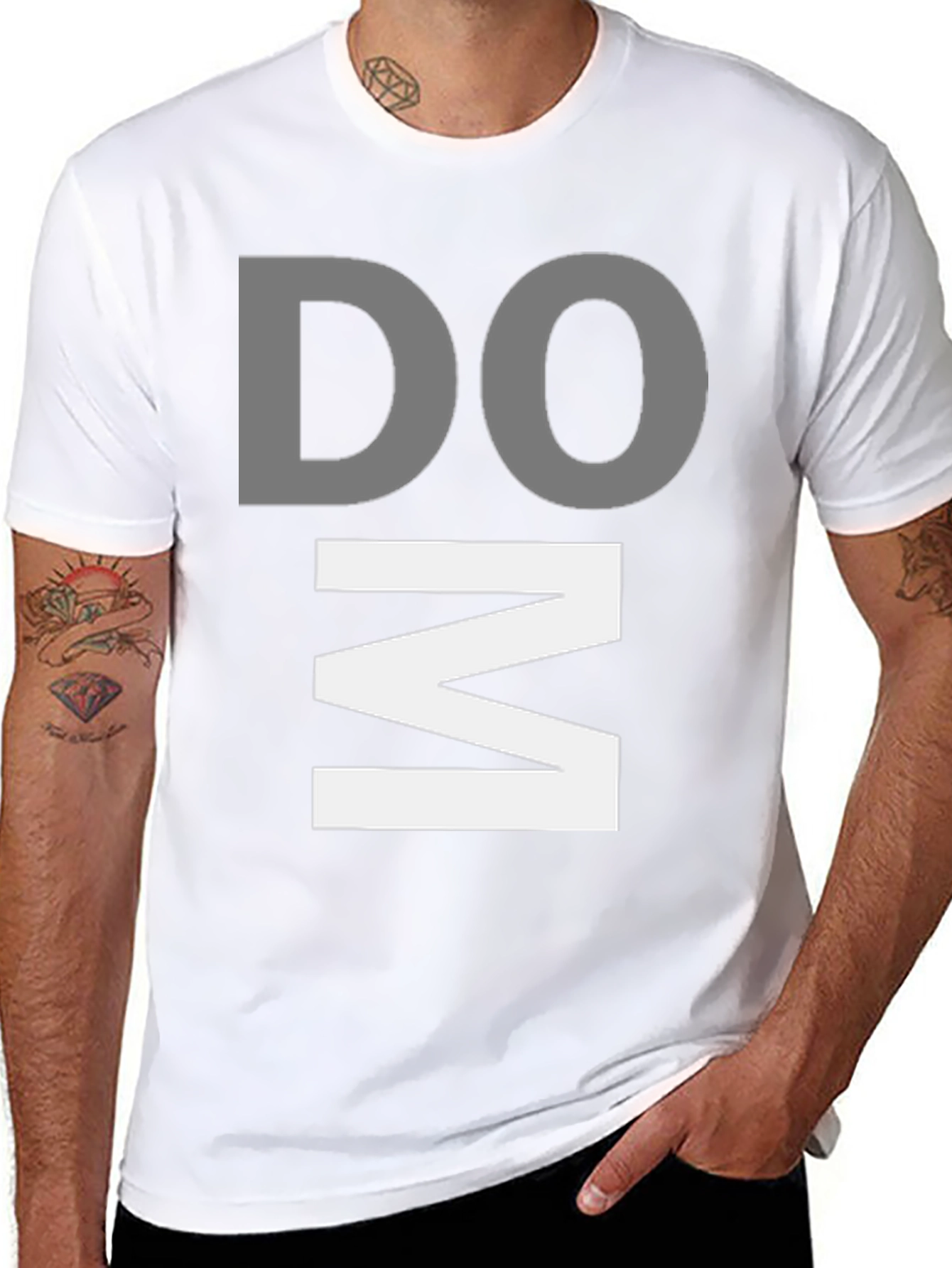 DOM Graphic Print Black T-Shirt
