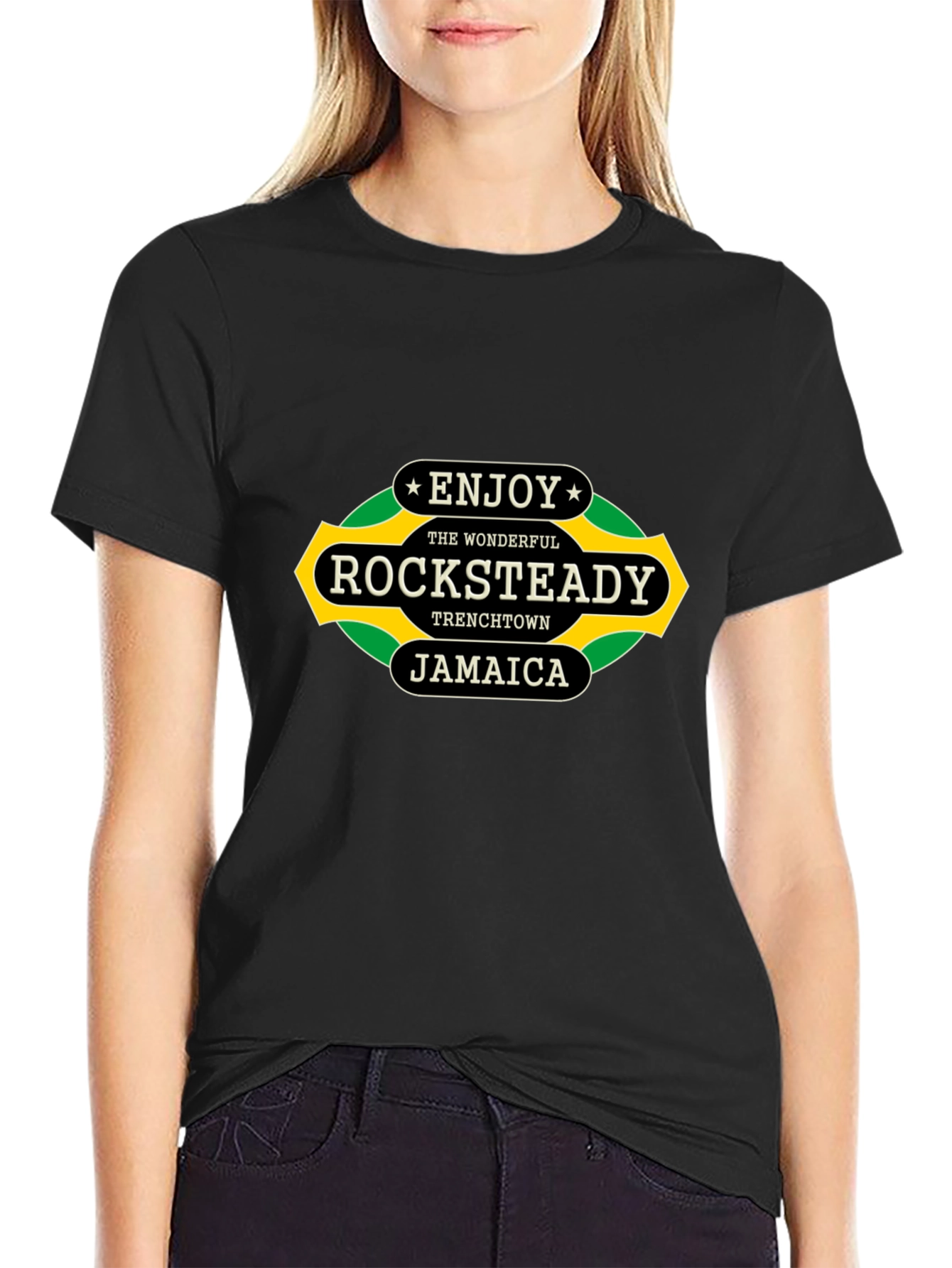 Rocksteady Jamaica Black T-Shirt