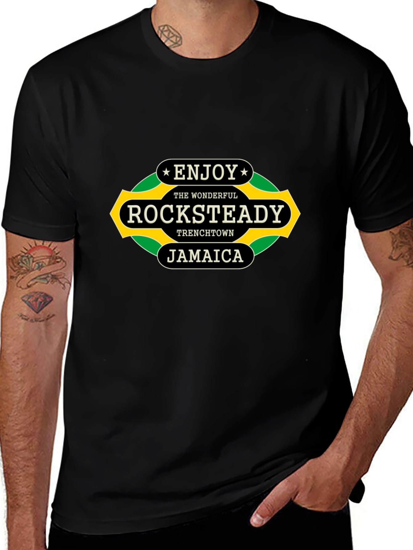Rocksteady Jamaica Black T-Shirt