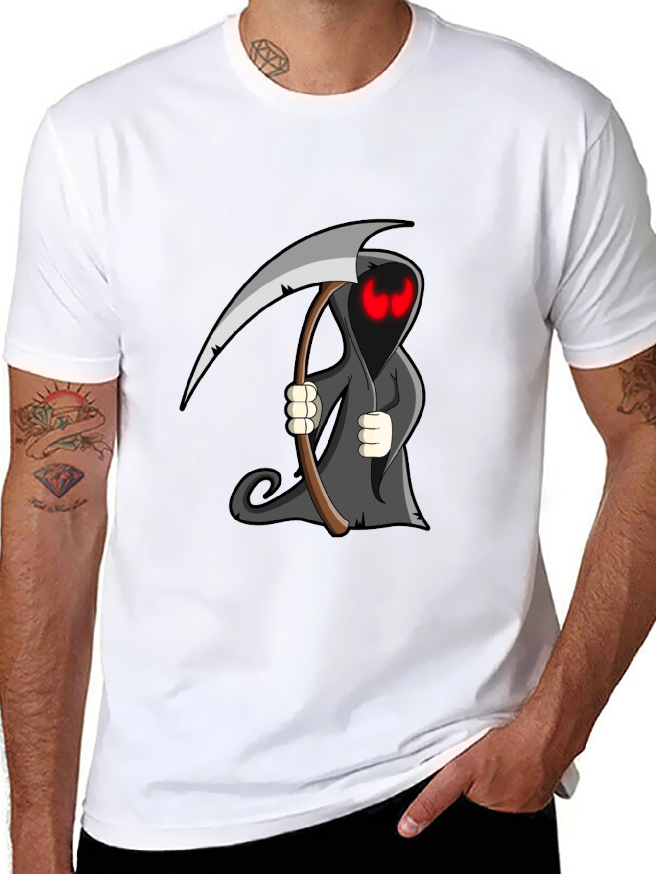 Grim Reaper Graphic T-Shirt - Black