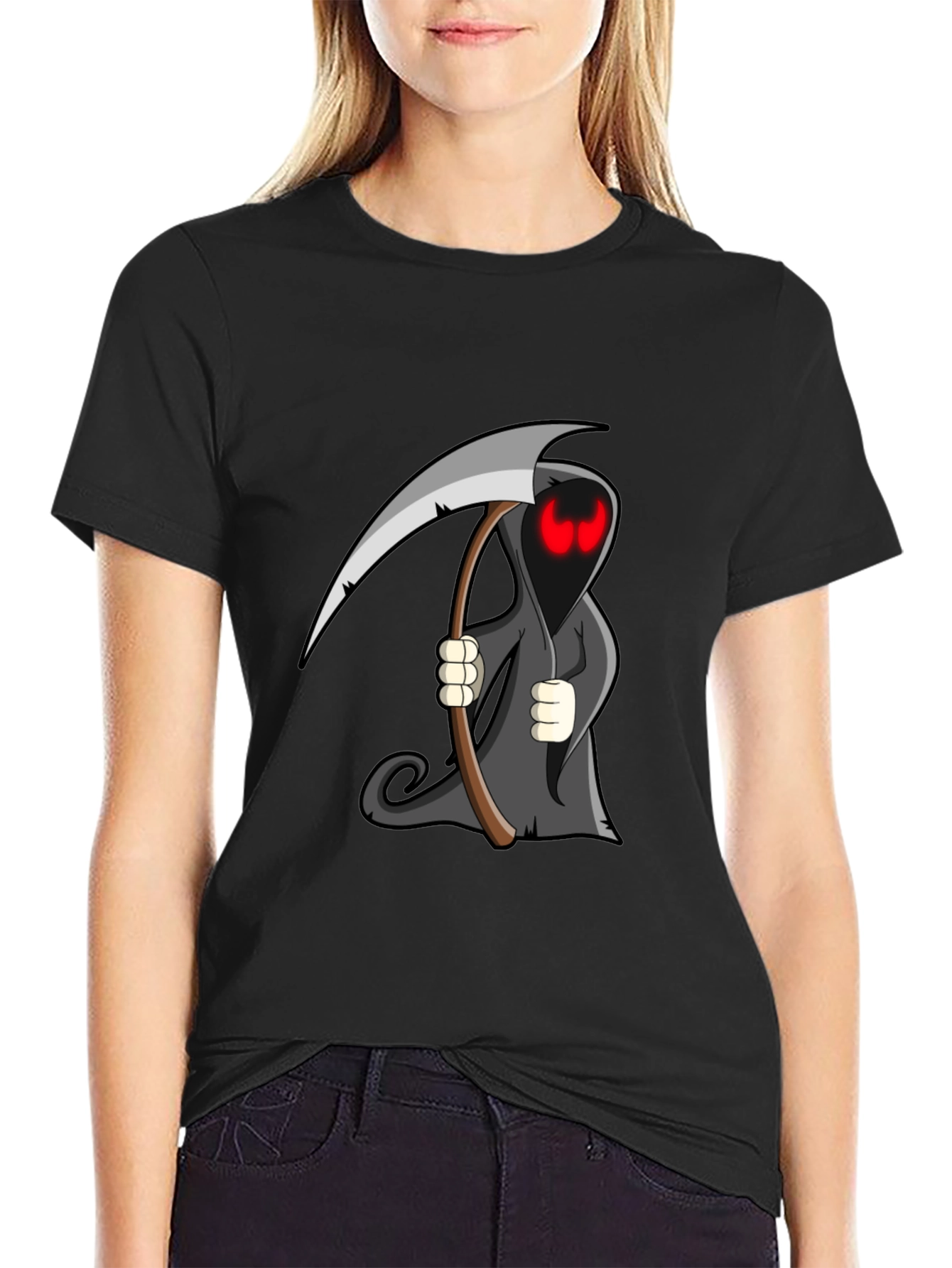 Grim Reaper Graphic T-Shirt - Black