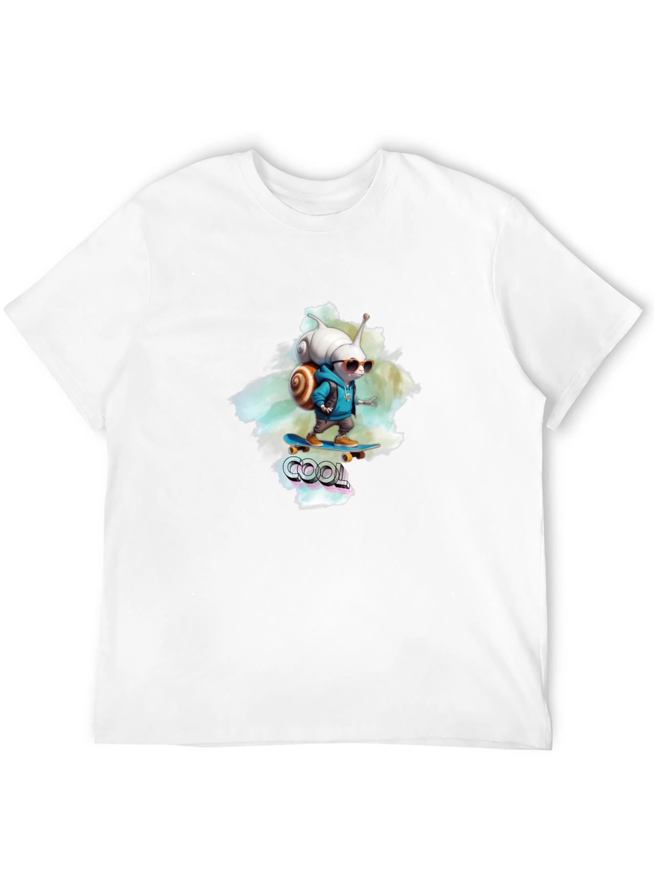 Cool Snail Skateboard T-Shirt - Black Cotton Tee